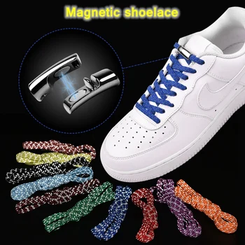 Новые эластичные Светоотражающие Магнитные шнурки Для обуви С быстрой фиксацией Без Галстука Шнурки для обуви Для взрослых и детей, Шнурки Для кроссовок, Шнурки для кроссовок