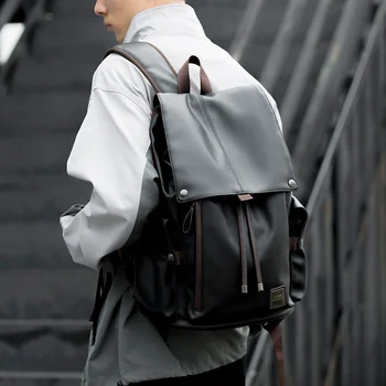 Оптовые спотовые рюкзаки для мужчин, модные и универсальные мужские рюкзаки большой емкости, кожаные рюкзаки, корейская версия