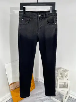 Осенне-зимние Шикарные мужские Повседневные Прямые джинсовые брюки высокого качества C622