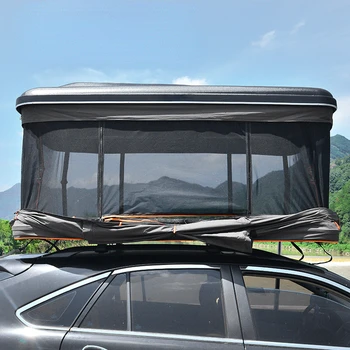 Палатка на крыше внедорожника с прямой поддержкой, двухслойная палатка для кемпинга с самостоятельным приводом, палатка для путешествий, полиуретановое покрытие водонепроницаемо