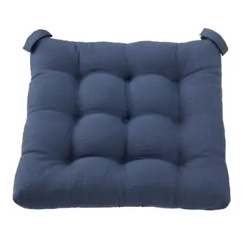 Приятная текстурированная подушка для сиденья стула, темно-синий цвет, комплект из 4 предметов, 15,5 