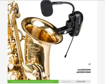 Саксофонный микрофон Профессиональный двухканальный духовой инструмент Беспроводная система МИНИ Портативный плеер Наборы 2 