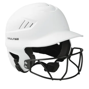 Софтбольный шлем OUZEY Coolflo Fastpitch с защитой для лица, матово-белый