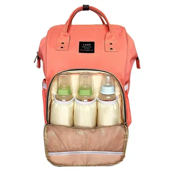 Сумка для подгузников LAND, сумка для подгузников для беременных, Брендовая Большая Вместительная детская сумка, Дорожный рюкзак, Дизайнерская сумка для ухода за ребенком