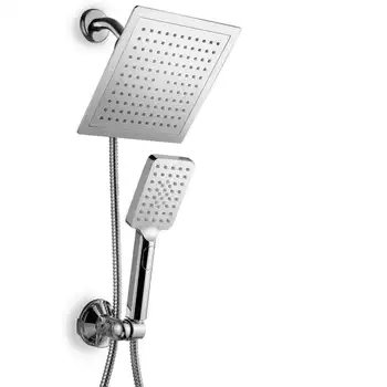 Ультра-роскошный 9-дюймовый дождевальный набор с ручным душем и настенным кронштейном с низким уровнем досягаемости, хром