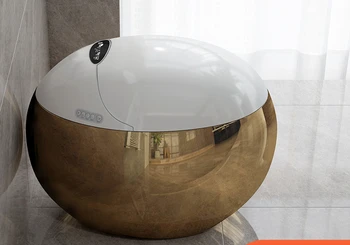 Умный туалет с золотым яйцом без косточек, автоматический встроенный цветной сифон для унитаза, Электрический унитаз