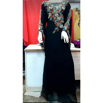 Черные Кафтаны, платье Farasha Abaya в Дубае, Марокко, Очень Модное Длинное платье, Европейский и американский модный тренд